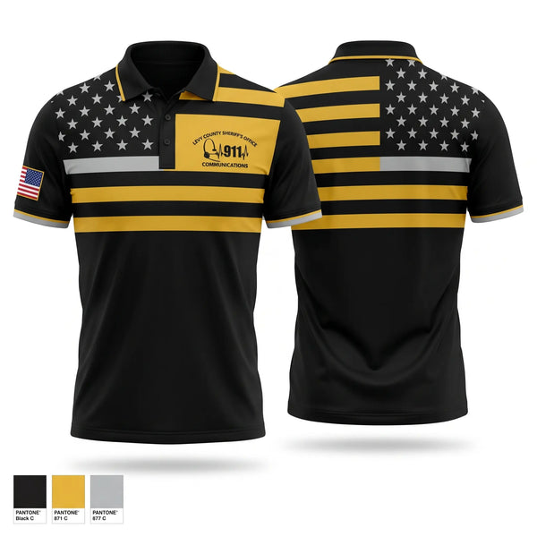 Short Sleeve Performance Polo, LEVY COUNTY SHERIFF'S OFFICE 911 COMMUNICATIONS DIVISION, Police, Teamtime, Team time, sublimation, custom sports apparel, team uniforms, spirit wear, spiritwear, sports uniforms, custom shirts, team store, custom team store, fundraiser sports, apparel fundraiser