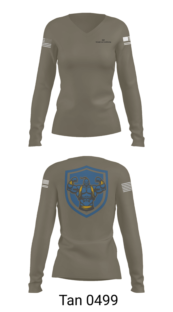 Womens Long Sleeve Vneck Shirt, 3rd Chemical Brigade H2F, Army, Teamtime, Team time, sublimation, custom sports apparel, team uniforms, spirit wear, spiritwear, sports uniforms, custom shirts, team store, custom team store, fundraiser sports, apparel fundraiser