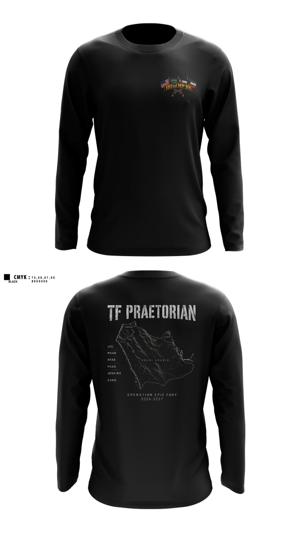 Long Sleeve Performance Shirt, 192nd MP BN, Army, Teamtime, Team time, sublimation, custom sports apparel, team uniforms, spirit wear, spiritwear, sports uniforms, custom shirts, team store, custom team store, fundraiser sports, apparel fundraiser