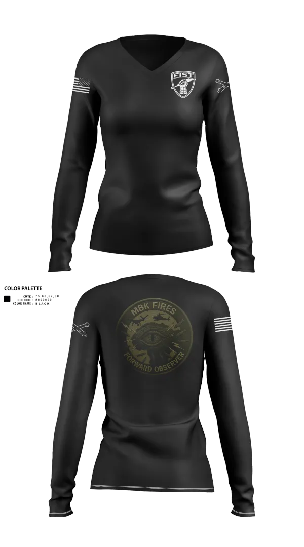 Womens Long Sleeve Vneck Shirt, 1-200, National Guard, Teamtime, Team time, sublimation, custom sports apparel, team uniforms, spirit wear, spiritwear, sports uniforms, custom shirts, team store, custom team store, fundraiser sports, apparel fundraiser