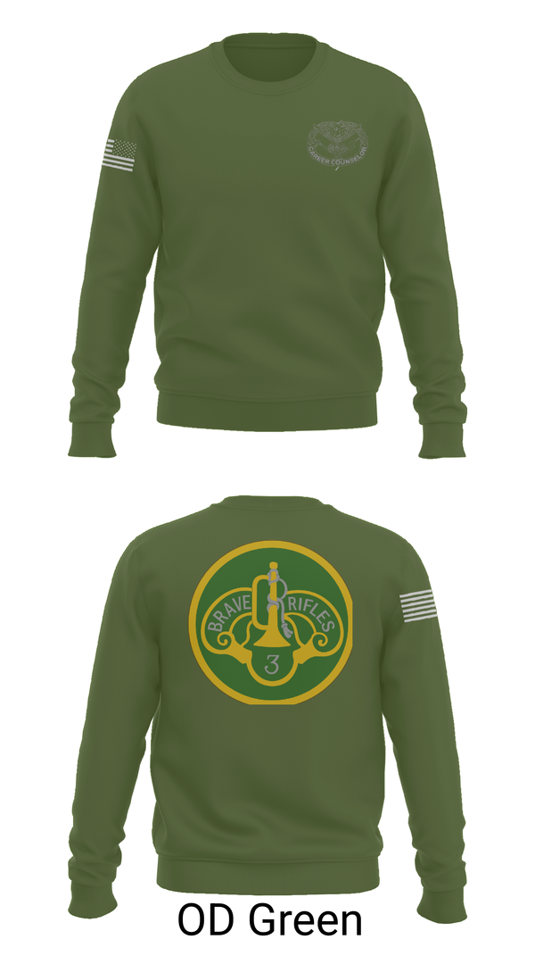 Crew Neck Sweatshirt, 3d Cavalry Regiment, Army, Teamtime, Team time, sublimation, custom sports apparel, team uniforms, spirit wear, spiritwear, sports uniforms, custom shirts, team store, custom team store, fundraiser sports, apparel fundraiser