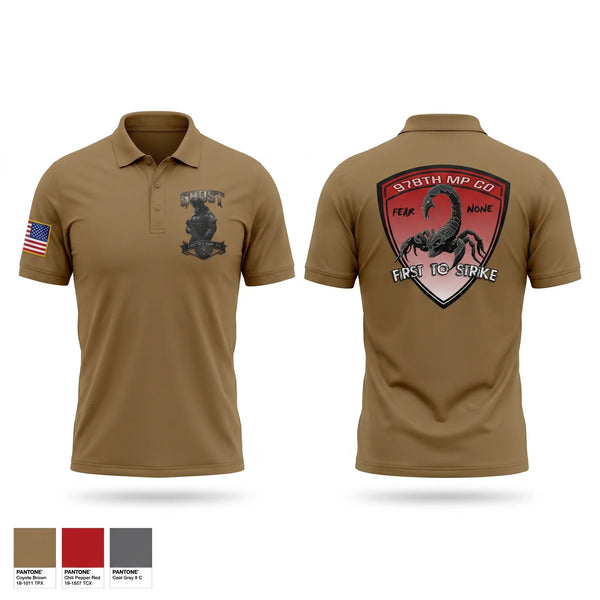 Short Sleeve Performance Polo, 2nd Platoon 978th MP Co, Army, Teamtime, Team time, sublimation, custom sports apparel, team uniforms, spirit wear, spiritwear, sports uniforms, custom shirts, team store, custom team store, fundraiser sports, apparel fundraiser