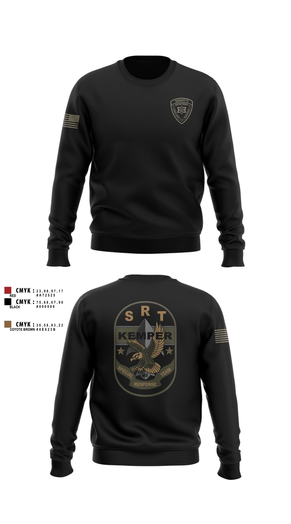 Crew Neck Sweatshirt, Kemper County Sheriff’s Office, Police, Teamtime, Team time, sublimation, custom sports apparel, team uniforms, spirit wear, spiritwear, sports uniforms, custom shirts, team store, custom team store, fundraiser sports, apparel fundraiser