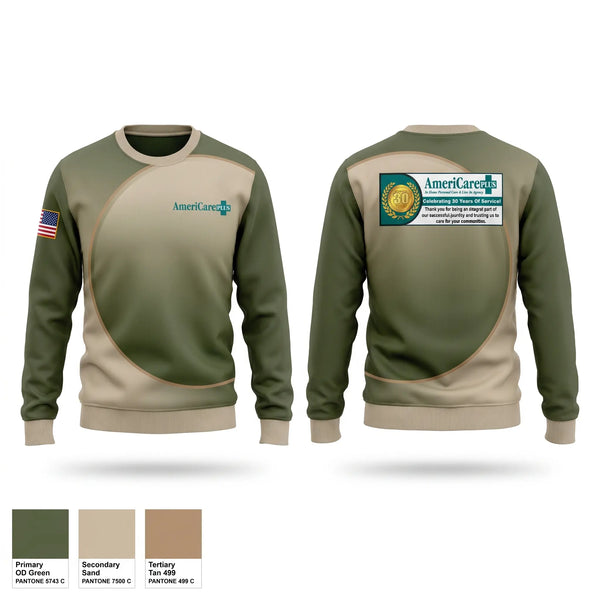 Crew Neck Sweatshirt, Americare Plus, EMS/EMT, Teamtime, Team time, sublimation, custom sports apparel, team uniforms, spirit wear, spiritwear, sports uniforms, custom shirts, team store, custom team store, fundraiser sports, apparel fundraiser