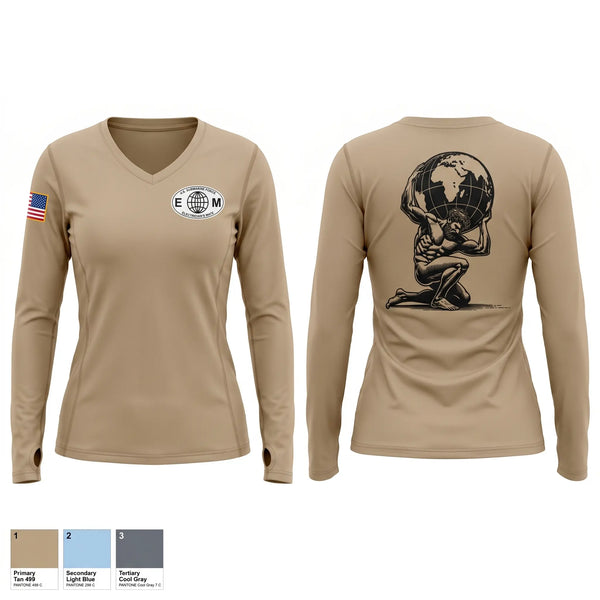 Womens Long Sleeve Vneck Shirt, Electrical Division, Navy, Teamtime, Team time, sublimation, custom sports apparel, team uniforms, spirit wear, spiritwear, sports uniforms, custom shirts, team store, custom team store, fundraiser sports, apparel fundraiser