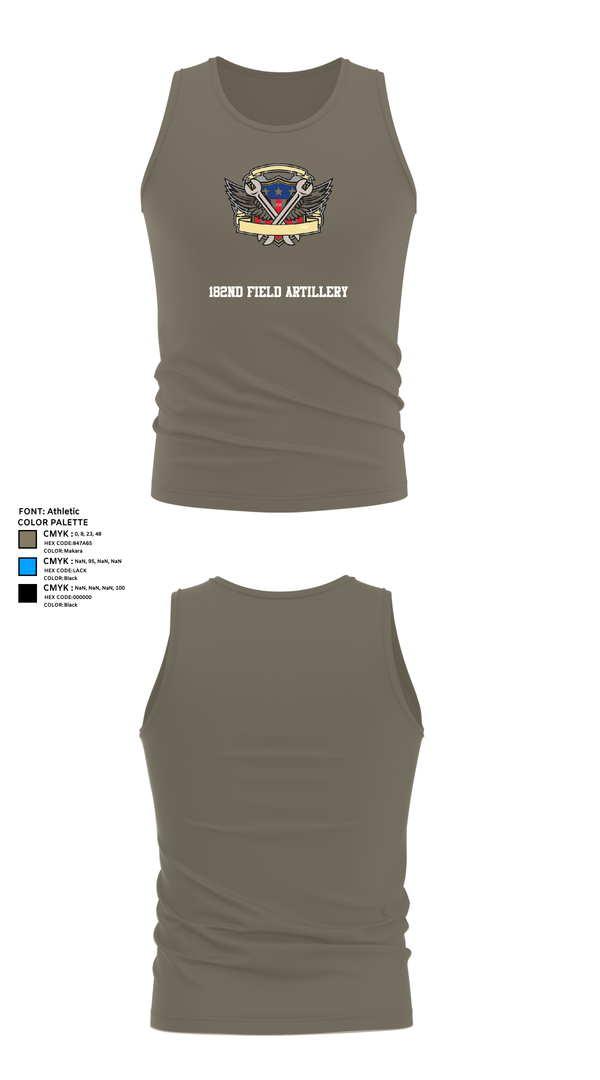 Tank Top, 182nd Field Artillery, Army, Teamtime, Team time, sublimation, custom sports apparel, team uniforms, spirit wear, spiritwear, sports uniforms, custom shirts, team store, custom team store, fundraiser sports, apparel fundraiser