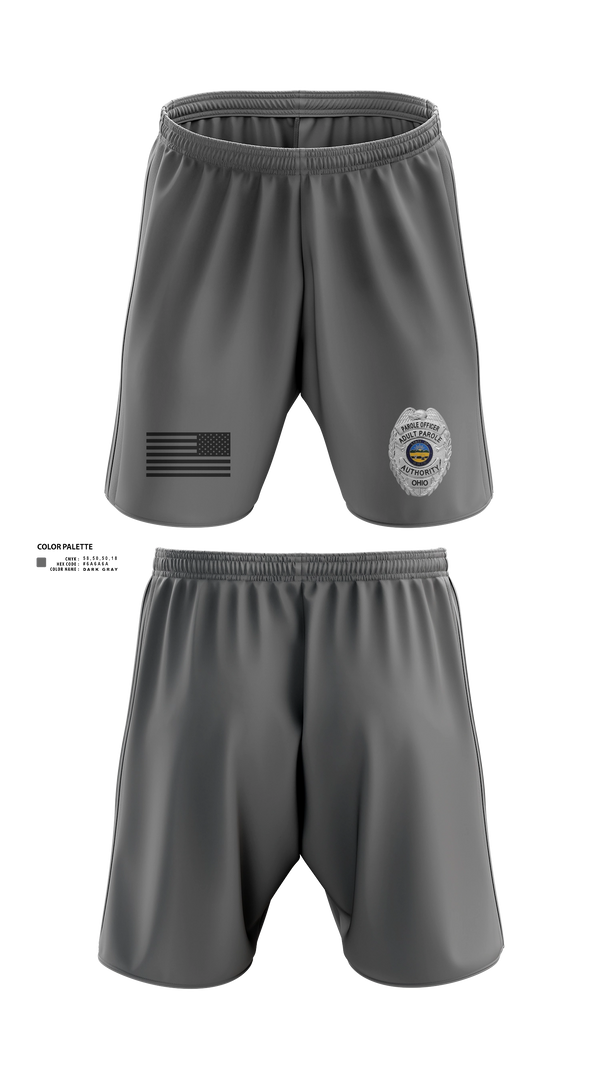 Athletic Shorts With Pockets, Adult Parole Authority, Police, Teamtime, Team time, sublimation, custom sports apparel, team uniforms, spirit wear, spiritwear, sports uniforms, custom shirts, team store, custom team store, fundraiser sports, apparel fundraiser