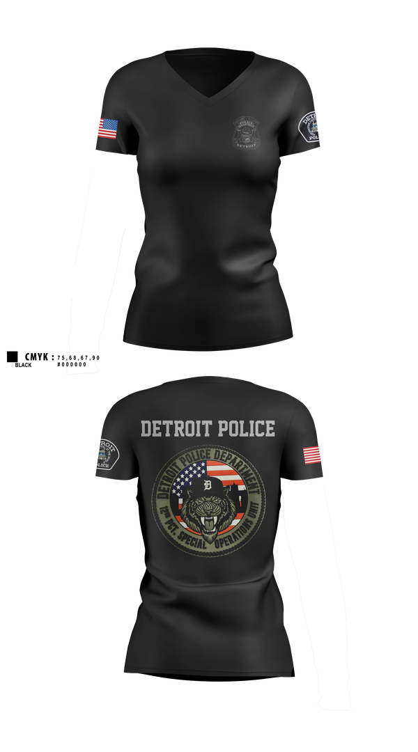 Womens Short Sleeve Vneck Shirt, 12th Precinct Special Operations, Police, Teamtime, Team time, sublimation, custom sports apparel, team uniforms, spirit wear, spiritwear, sports uniforms, custom shirts, team store, custom team store, fundraiser sports, apparel fundraiser