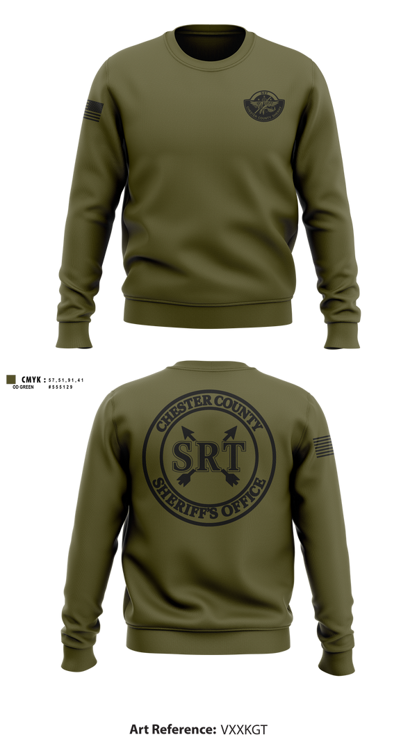 Crew Neck Sweatshirt, Chester County Sheriff’s Office SRT - SC, Police, Teamtime, Team time, sublimation, custom sports apparel, team uniforms, spirit wear, spiritwear, sports uniforms, custom shirts, team store, custom team store, fundraiser sports, apparel fundraiser