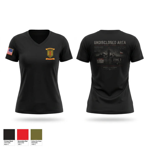 Womens Short Sleeve Vneck Shirt, 1st Infantry Division Sustainment Brigade, Army, Teamtime, Team time, sublimation, custom sports apparel, team uniforms, spirit wear, spiritwear, sports uniforms, custom shirts, team store, custom team store, fundraiser sports, apparel fundraiser