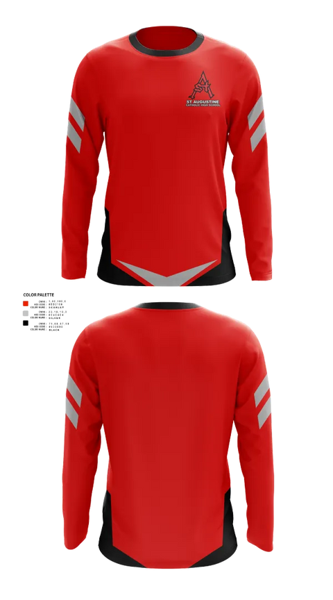 Long Sleeve Performance Shirt, St Augustine Catholic High School, Spirit Store, Teamtime, Team time, sublimation, custom sports apparel, team uniforms, spirit wear, spiritwear, sports uniforms, custom shirts, team store, custom team store, fundraiser sports, apparel fundraiser