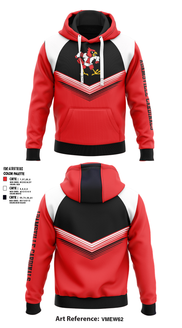 Hoodie, Adamsville Cardinals Cheer, Cheer, Teamtime, Team time, sublimation, custom sports apparel, team uniforms, spirit wear, spiritwear, sports uniforms, custom shirts, team store, custom team store, fundraiser sports, apparel fundraiser