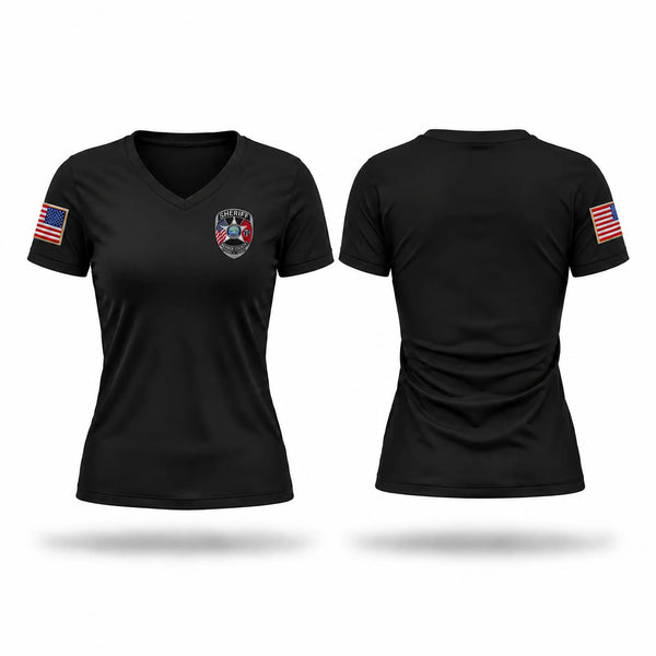 Womens Short Sleeve Vneck Shirt, Bravo, Police, Teamtime, Team time, sublimation, custom sports apparel, team uniforms, spirit wear, spiritwear, sports uniforms, custom shirts, team store, custom team store, fundraiser sports, apparel fundraiser