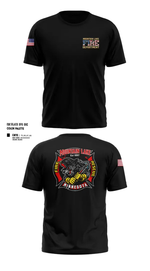Short Sleeve Performance Shirt, Mountain Lake Fire & Rescue, Fire Department, Teamtime, Team time, sublimation, custom sports apparel, team uniforms, spirit wear, spiritwear, sports uniforms, custom shirts, team store, custom team store, fundraiser sports, apparel fundraiser