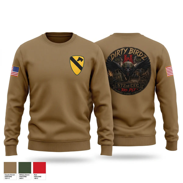 Crew Neck Sweatshirt, 572nd CEC 3rd PLT, Army, Teamtime, Team time, sublimation, custom sports apparel, team uniforms, spirit wear, spiritwear, sports uniforms, custom shirts, team store, custom team store, fundraiser sports, apparel fundraiser