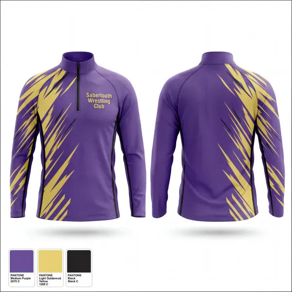 Quarter Zip Jacket, Sabertooth Wrestling Club, Wrestling, Teamtime, Team time, sublimation, custom sports apparel, team uniforms, spirit wear, spiritwear, sports uniforms, custom shirts, team store, custom team store, fundraiser sports, apparel fundraiser