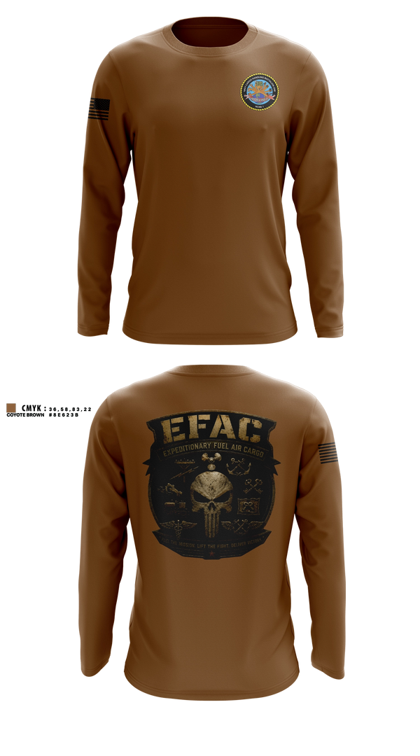 Long Sleeve Performance Shirt, EFAC, Navy, Teamtime, Team time, sublimation, custom sports apparel, team uniforms, spirit wear, spiritwear, sports uniforms, custom shirts, team store, custom team store, fundraiser sports, apparel fundraiser