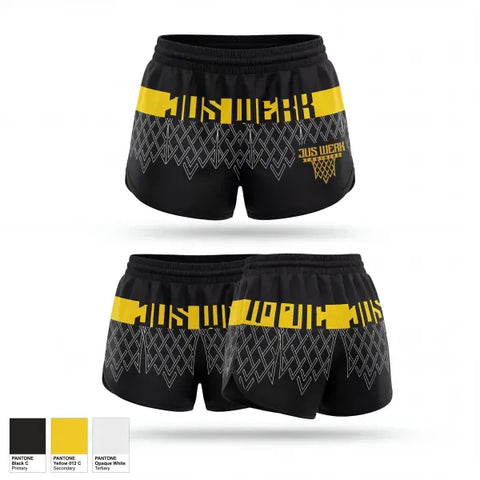Womens Shorts, Jus Werk, Men's Basketball, Teamtime, Team time, sublimation, custom sports apparel, team uniforms, spirit wear, spiritwear, sports uniforms, custom shirts, team store, custom team store, fundraiser sports, apparel fundraiser