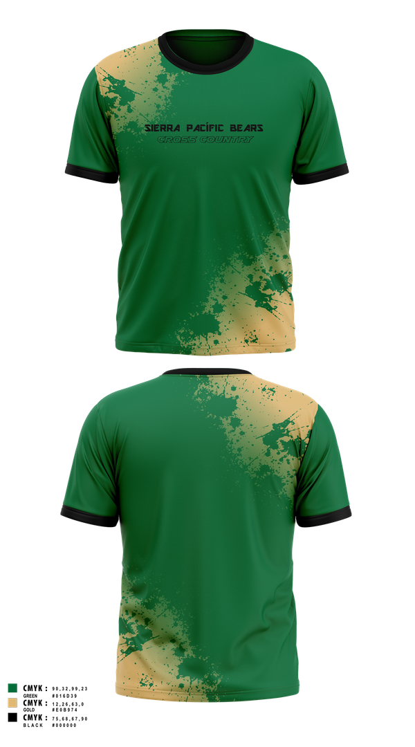 Short Sleeve Performance Shirt, Sierra Pacífic Bears, Cross Country, Teamtime, Team time, sublimation, custom sports apparel, team uniforms, spirit wear, spiritwear, sports uniforms, custom shirts, team store, custom team store, fundraiser sports, apparel fundraiser