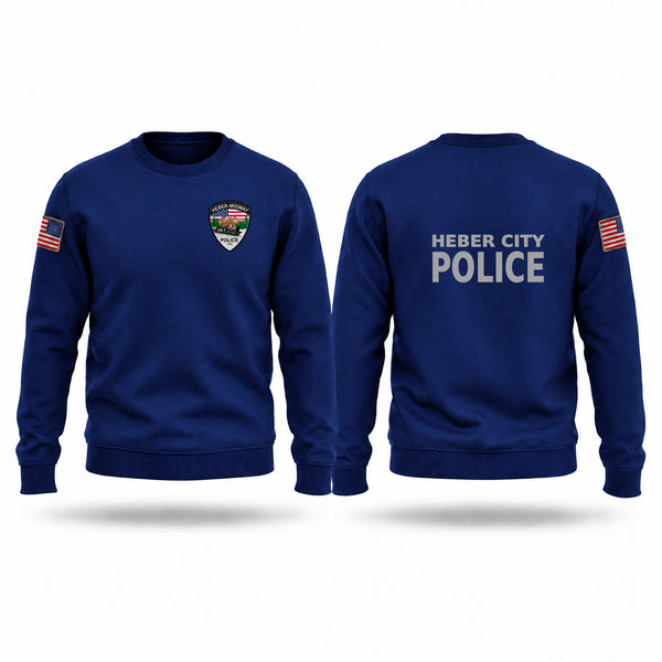Crew Neck Sweatshirt, Heber City Police Department, Police, Teamtime, Team time, sublimation, custom sports apparel, team uniforms, spirit wear, spiritwear, sports uniforms, custom shirts, team store, custom team store, fundraiser sports, apparel fundraiser