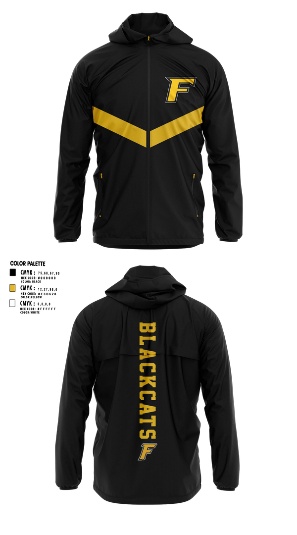 Windbreaker, Florien Blackcats, Softball, Teamtime, Team time, sublimation, custom sports apparel, team uniforms, spirit wear, spiritwear, sports uniforms, custom shirts, team store, custom team store, fundraiser sports, apparel fundraiser