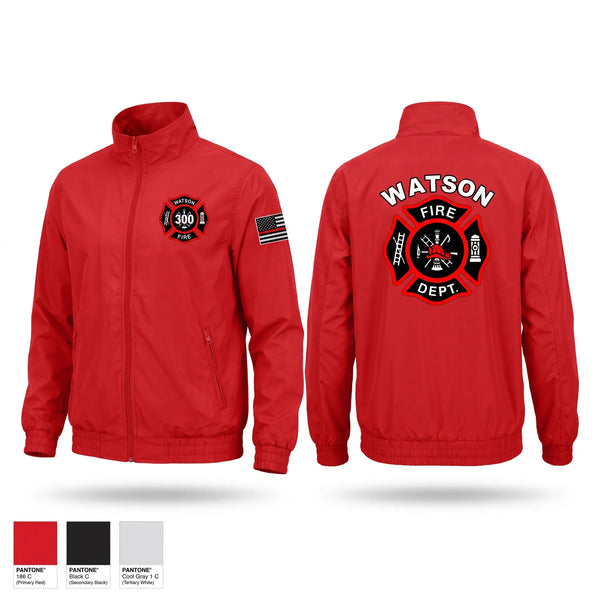 Windbreaker, WATSON, Fire Department, Teamtime, Team time, sublimation, custom sports apparel, team uniforms, spirit wear, spiritwear, sports uniforms, custom shirts, team store, custom team store, fundraiser sports, apparel fundraiser