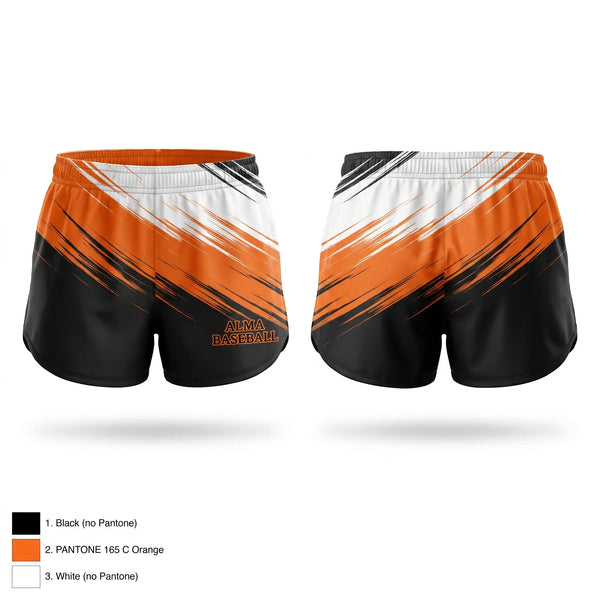 Womens Shorts, Alma, Baseball, Teamtime, Team time, sublimation, custom sports apparel, team uniforms, spirit wear, spiritwear, sports uniforms, custom shirts, team store, custom team store, fundraiser sports, apparel fundraiser