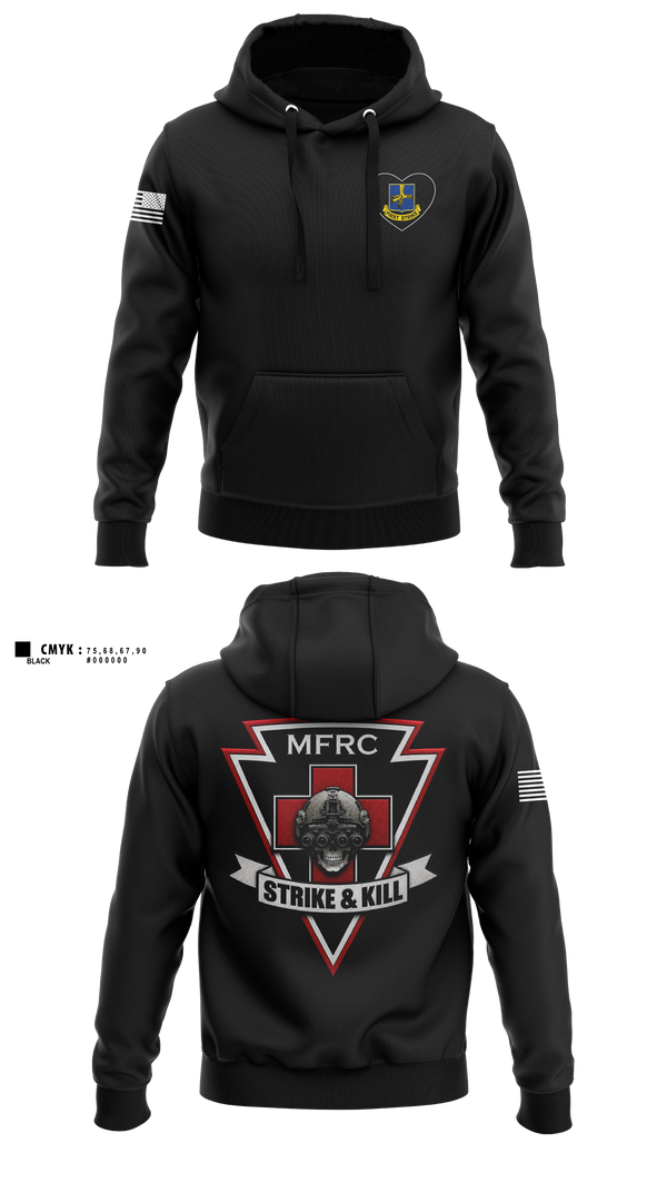Hoodie, 2-502 MFRC MED, Army, Teamtime, Team time, sublimation, custom sports apparel, team uniforms, spirit wear, spiritwear, sports uniforms, custom shirts, team store, custom team store, fundraiser sports, apparel fundraiser