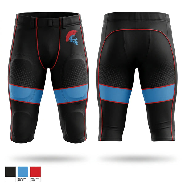 Integrated Football Pants, Spartans, , Teamtime, Team time, sublimation, custom sports apparel, team uniforms, spirit wear, spiritwear, sports uniforms, custom shirts, team store, custom team store, fundraiser sports, apparel fundraiser