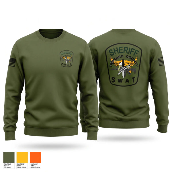 Crew Neck Sweatshirt, Howard County Swat, Police, Teamtime, Team time, sublimation, custom sports apparel, team uniforms, spirit wear, spiritwear, sports uniforms, custom shirts, team store, custom team store, fundraiser sports, apparel fundraiser