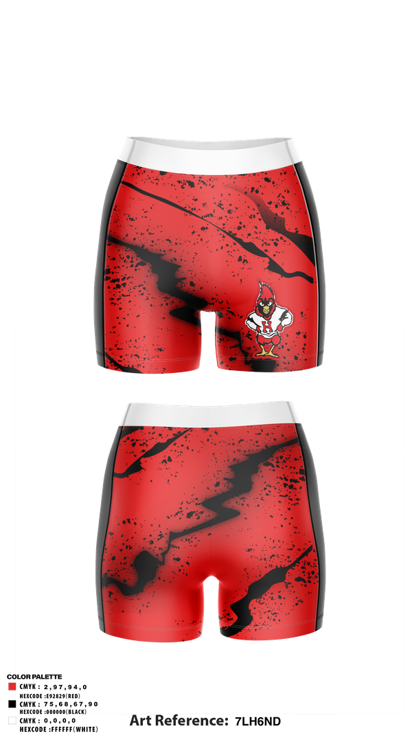 Track Shorts, Harvard Cardinals Volleyball, Women's Volleyball, Teamtime, Team time, sublimation, custom sports apparel, team uniforms, spirit wear, spiritwear, sports uniforms, custom shirts, team store, custom team store, fundraiser sports, apparel fundraiser