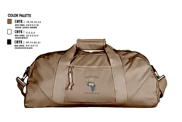Duffle Bag, 180th ESC HQ, Army, Teamtime, Team time, sublimation, custom sports apparel, team uniforms, spirit wear, spiritwear, sports uniforms, custom shirts, team store, custom team store, fundraiser sports, apparel fundraiser