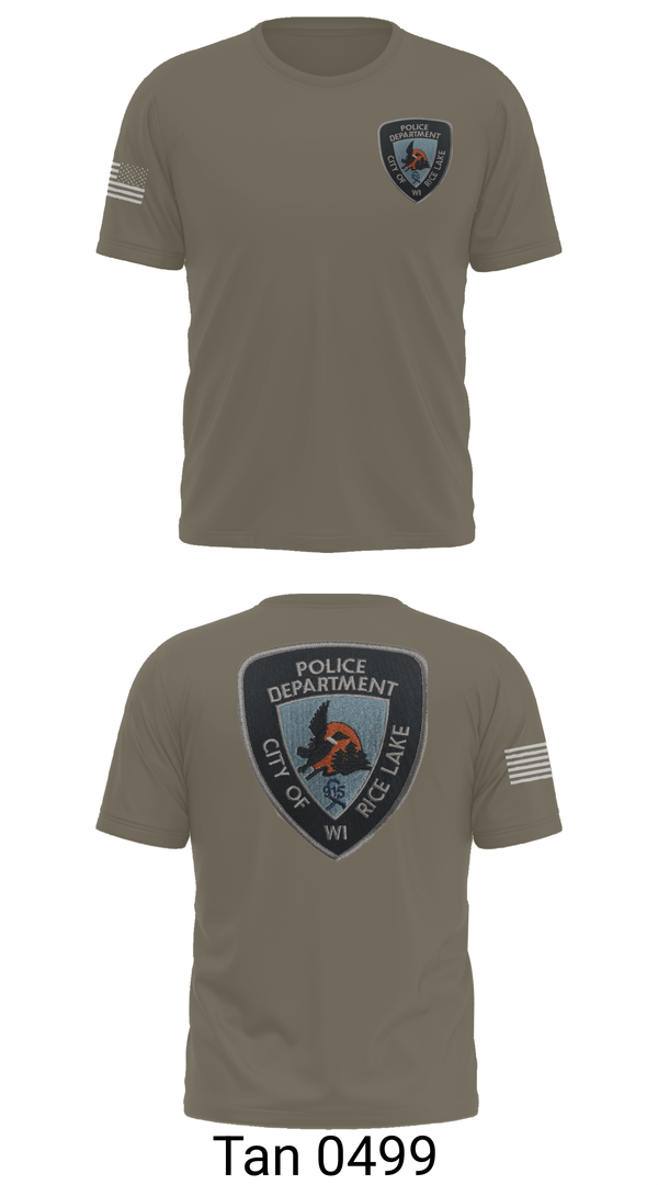Old School Cotton Feel Shirt, Rice Lake Police Department, Police, Teamtime, Team time, sublimation, custom sports apparel, team uniforms, spirit wear, spiritwear, sports uniforms, custom shirts, team store, custom team store, fundraiser sports, apparel fundraiser