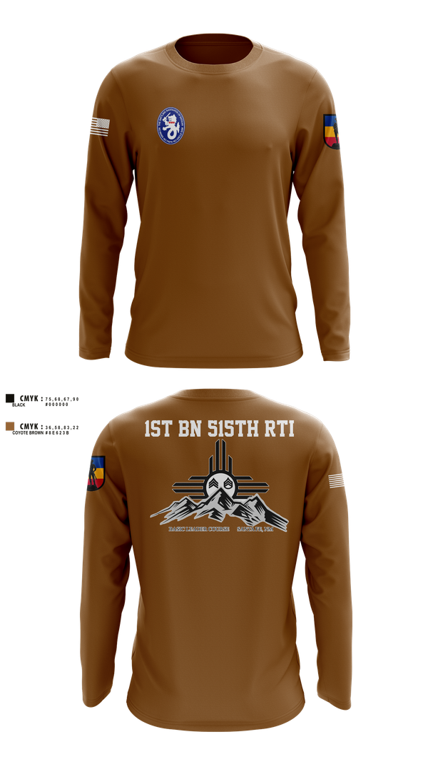 Long Sleeve Performance Shirt, 1st BN 515th RTI, Army, Teamtime, Team time, sublimation, custom sports apparel, team uniforms, spirit wear, spiritwear, sports uniforms, custom shirts, team store, custom team store, fundraiser sports, apparel fundraiser