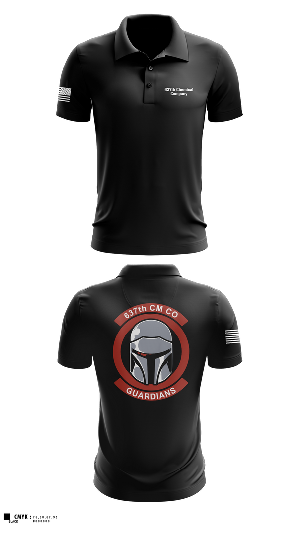Short Sleeve Performance Polo, 637th Chemical Company, National Guard, Teamtime, Team time, sublimation, custom sports apparel, team uniforms, spirit wear, spiritwear, sports uniforms, custom shirts, team store, custom team store, fundraiser sports, apparel fundraiser