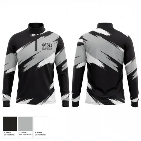 Quarter Zip Jacket, W3D Logistics, Bowling, Teamtime, Team time, sublimation, custom sports apparel, team uniforms, spirit wear, spiritwear, sports uniforms, custom shirts, team store, custom team store, fundraiser sports, apparel fundraiser