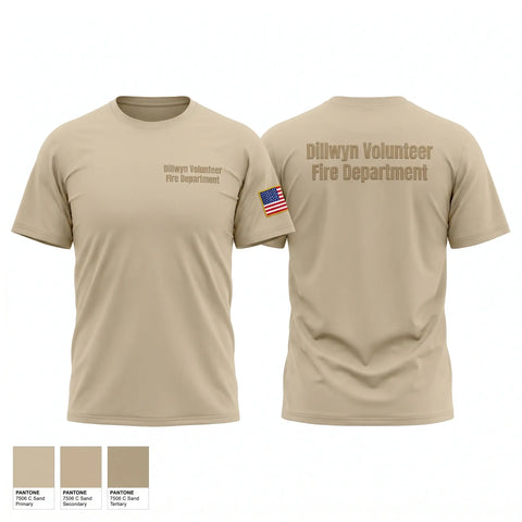 Old School Cotton Feel Shirt, Dillwyn Volunteer Fire Department, Fire Department, Teamtime, Team time, sublimation, custom sports apparel, team uniforms, spirit wear, spiritwear, sports uniforms, custom shirts, team store, custom team store, fundraiser sports, apparel fundraiser