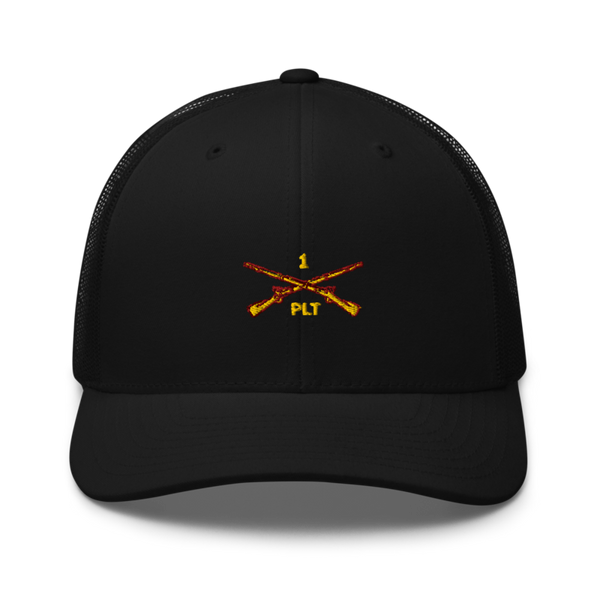 1st PLT B Co 1-173IN 18514147 Retro Trucker Hat | Yupoong 6606