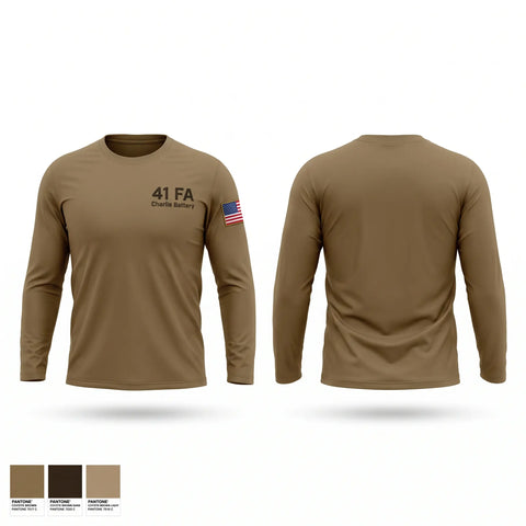 Long Sleeve Performance Shirt, 4-1 FA Charlie Battery, Army, Teamtime, Team time, sublimation, custom sports apparel, team uniforms, spirit wear, spiritwear, sports uniforms, custom shirts, team store, custom team store, fundraiser sports, apparel fundraiser