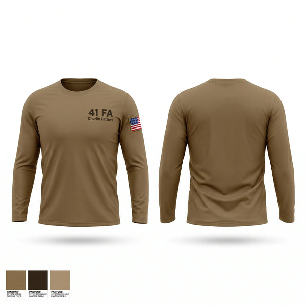 Long Sleeve Performance Shirt, 4-1 FA Charlie Battery, Army, Teamtime, Team time, sublimation, custom sports apparel, team uniforms, spirit wear, spiritwear, sports uniforms, custom shirts, team store, custom team store, fundraiser sports, apparel fundraiser