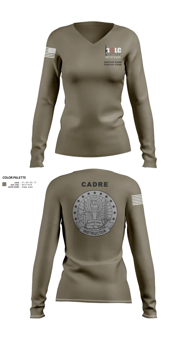 Womens Long Sleeve Vneck Shirt, BOLC TACTICS, , Teamtime, Team time, sublimation, custom sports apparel, team uniforms, spirit wear, spiritwear, sports uniforms, custom shirts, team store, custom team store, fundraiser sports, apparel fundraiser