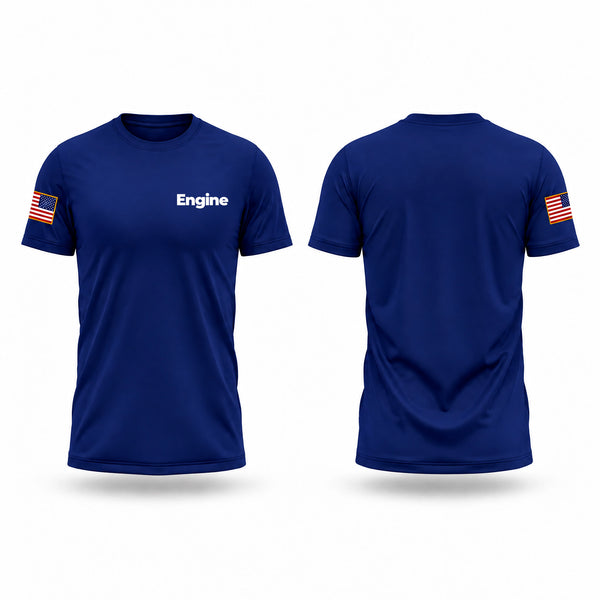 Old School Cotton Feel Shirt, Engine, Fire Department, Teamtime, Team time, sublimation, custom sports apparel, team uniforms, spirit wear, spiritwear, sports uniforms, custom shirts, team store, custom team store, fundraiser sports, apparel fundraiser