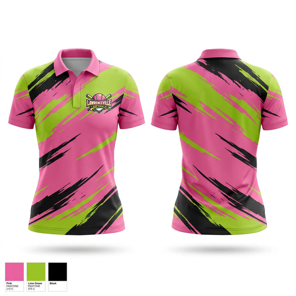 Short Sleeve Performance Polo, Lawrenceville, Softball, Teamtime, Team time, sublimation, custom sports apparel, team uniforms, spirit wear, spiritwear, sports uniforms, custom shirts, team store, custom team store, fundraiser sports, apparel fundraiser