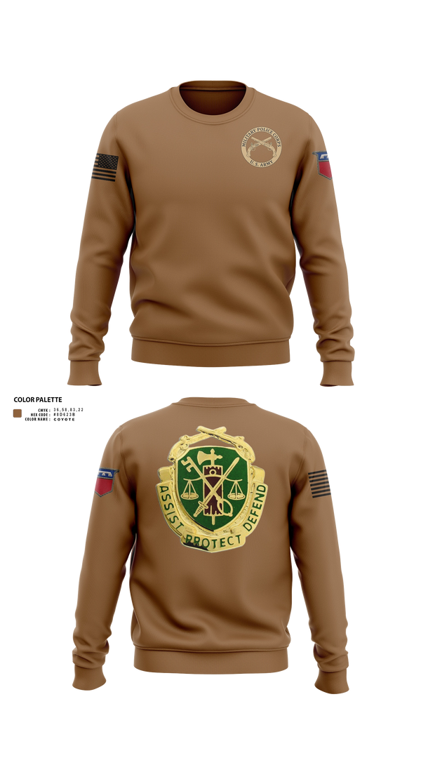 Crew Neck Sweatshirt, 344th MP Co., Army, Teamtime, Team time, sublimation, custom sports apparel, team uniforms, spirit wear, spiritwear, sports uniforms, custom shirts, team store, custom team store, fundraiser sports, apparel fundraiser