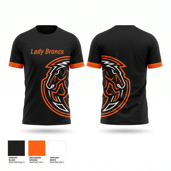 Short Sleeve Performance Shirt, Lady Broncs, Women's Basketball, Teamtime, Team time, sublimation, custom sports apparel, team uniforms, spirit wear, spiritwear, sports uniforms, custom shirts, team store, custom team store, fundraiser sports, apparel fundraiser