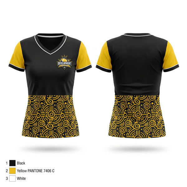 Womens Short Sleeve Vneck Shirt, development independent Football League, Fire Department, Teamtime, Team time, sublimation, custom sports apparel, team uniforms, spirit wear, spiritwear, sports uniforms, custom shirts, team store, custom team store, fundraiser sports, apparel fundraiser