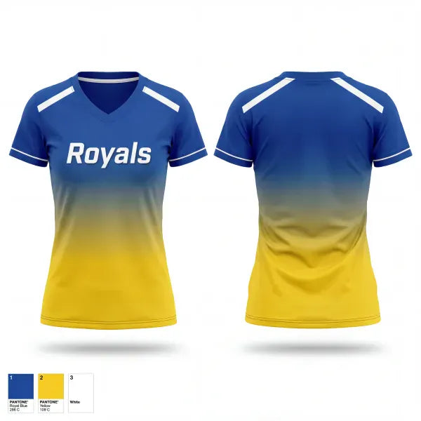 Womens Short Sleeve Vneck Shirt, Royals, Women's Basketball, Teamtime, Team time, sublimation, custom sports apparel, team uniforms, spirit wear, spiritwear, sports uniforms, custom shirts, team store, custom team store, fundraiser sports, apparel fundraiser