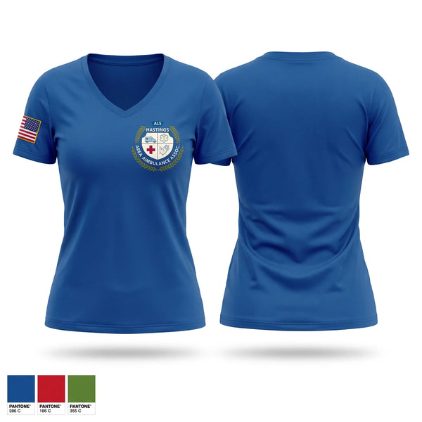 Womens Short Sleeve Vneck Shirt, Hastings Area Ambulance, EMS/EMT, Teamtime, Team time, sublimation, custom sports apparel, team uniforms, spirit wear, spiritwear, sports uniforms, custom shirts, team store, custom team store, fundraiser sports, apparel fundraiser