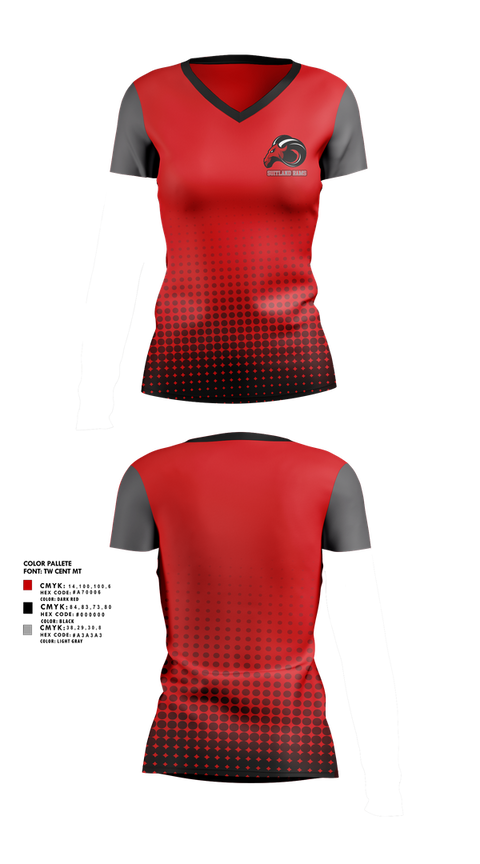 Womens Short Sleeve Vneck Shirt, Suitland Rams, , Teamtime, Team time, sublimation, custom sports apparel, team uniforms, spirit wear, spiritwear, sports uniforms, custom shirts, team store, custom team store, fundraiser sports, apparel fundraiser