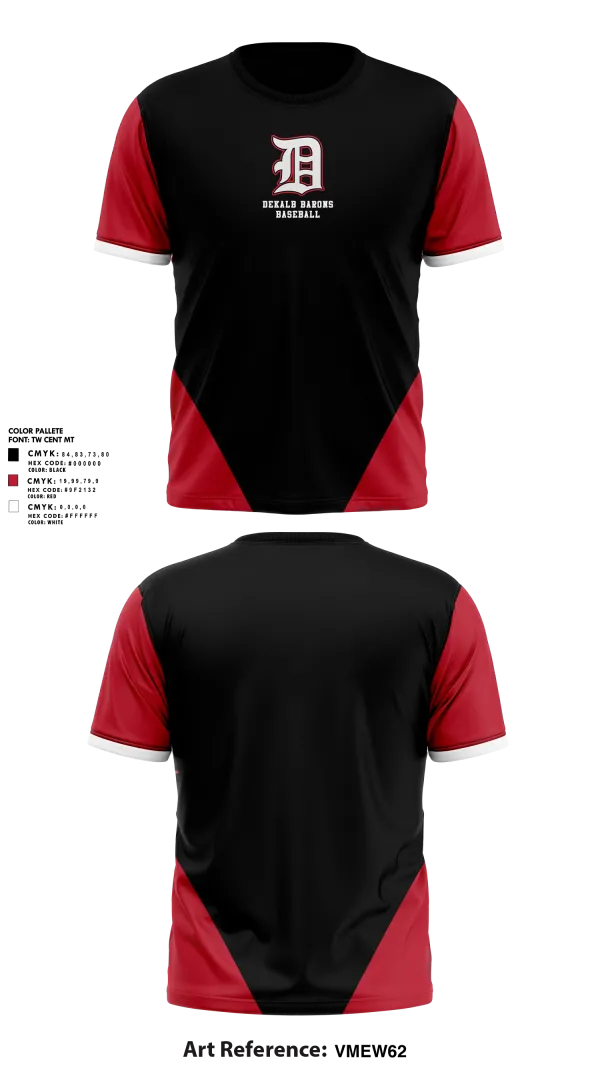 Short Sleeve Performance Shirt, DeKalb Barons Baseball, Baseball, Teamtime, Team time, sublimation, custom sports apparel, team uniforms, spirit wear, spiritwear, sports uniforms, custom shirts, team store, custom team store, fundraiser sports, apparel fundraiser
